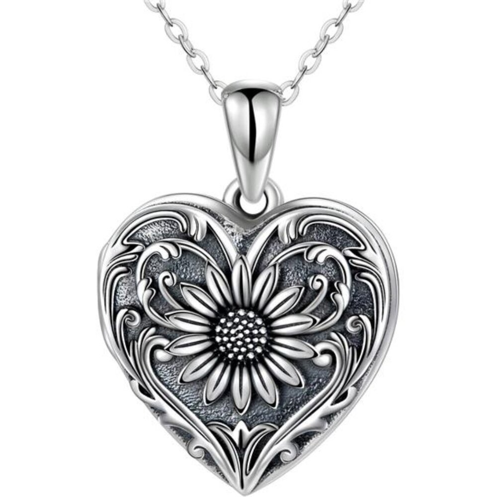 Personalized Silver Locket Necklace That Holds Pictures Photo Keep Someone Near
